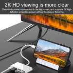محول فيديو عالي الدقة 75216 4 في 1 من 8 دبابيس إلى HDMI + شحن 8 دبابيس + منفذي USB، 75216