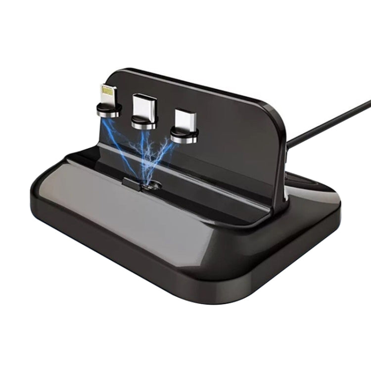 قاعدة شحن مغناطيسية قابس 3 في 1 8 دبابيس + USB-C / Type-C + Micro USB XBX-02