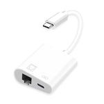 محول NK-1035 TC 2 في 1 USB-C / Type-C ذكر إلى إيثرنت + طاقة Type-C أنثى، NK-1035 TC
