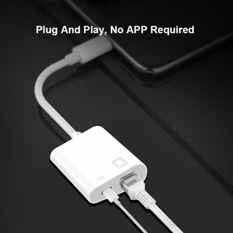 محول NK-1035 TC 2 في 1 USB-C / Type-C ذكر إلى إيثرنت + طاقة Type-C أنثى، NK-1035 TC