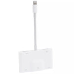 محول NK-1033 5 في 1 من 8 دبابيس ذكر إلى USB مزدوج + AUX 3.5 مم + إيثرنت + طاقة 8 دبابيس أنثى