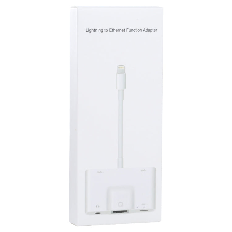محول NK-1033 5 في 1 من 8 دبابيس ذكر إلى USB مزدوج + AUX 3.5 مم + إيثرنت + طاقة 8 دبابيس أنثى