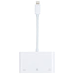 محول NK-107 3 في 1 من 8 دبابيس ذكر إلى USB + إيثرنت 1000M + طاقة 8 دبابيس أنثى