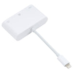 محول NK-107 3 في 1 من 8 دبابيس ذكر إلى USB + إيثرنت 1000M + طاقة 8 دبابيس أنثى