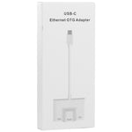 محول 3 في 1 USB-C / Type-C ذكر إلى USB + إيثرنت RJ45 100M + طاقة Type-C أنثى