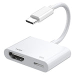 محول فيديو USB-C/تايب-سي إلى HDMI+USB-C/تايب-سي، تايب-سي 4K/30HZ