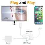 محول فيديو USB-C/تايب-سي إلى HDMI+USB-C/تايب-سي، تايب-سي 4K/30HZ