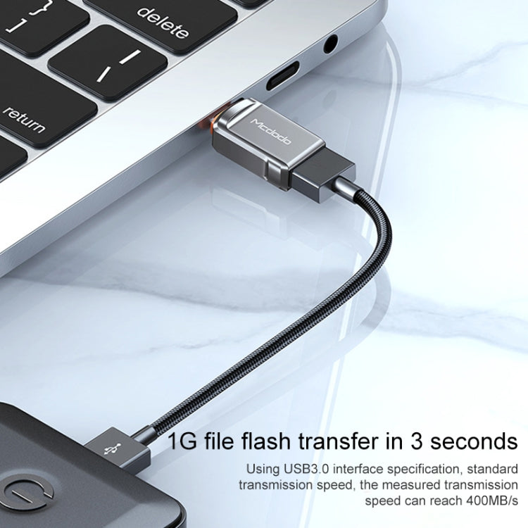 محول MCDODO USB 3.0 أنثى إلى USB-C / Type-C ذكر OTG لفلاش USB، USB-C / Type-C