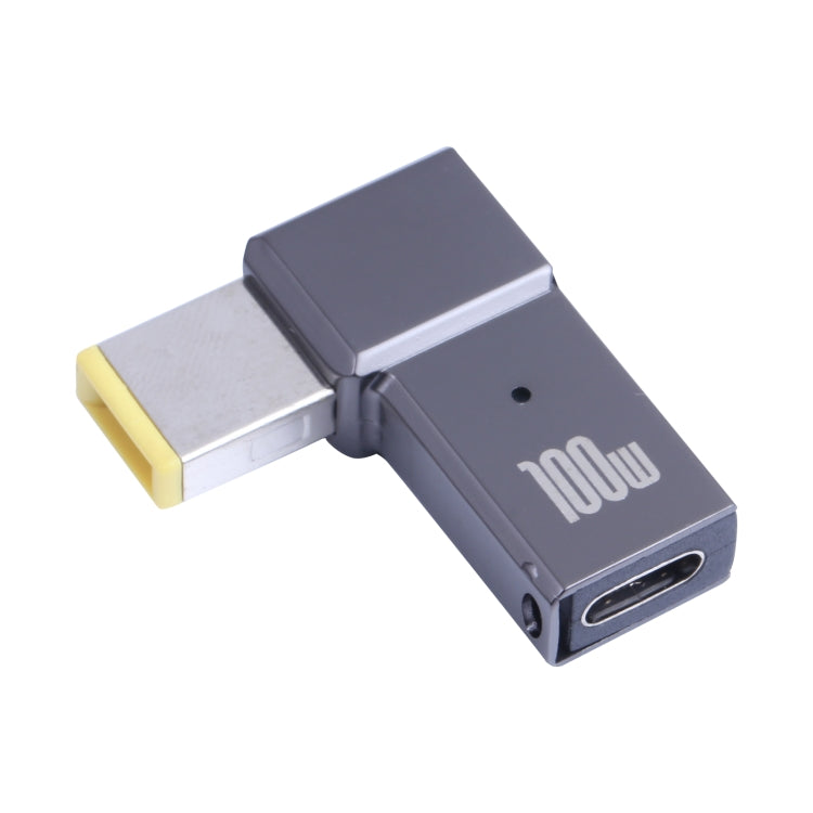 محول شحن كمبيوتر 100 واط USB-C / تايب-سي أنثى إلى موصل مربع كبير لأجهزة Lenovo، تايب-سي أنثى إلى موصل مربع كبير