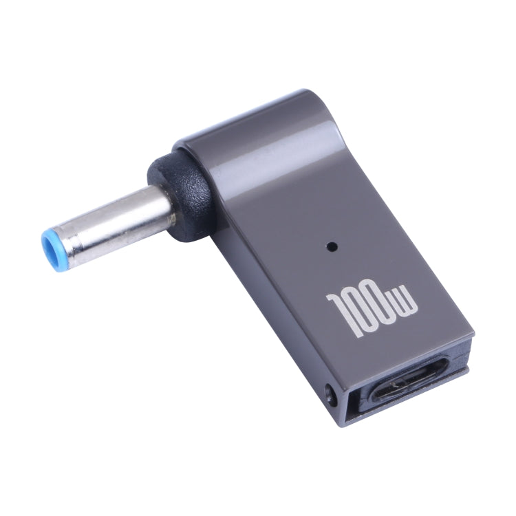 محول شحن كمبيوتر 100 واط USB-C / تايب-سي أنثى إلى DC 4.5x3.0mm ذكر لأجهزة HP، تايب-سي إلى DC 4.5x3.0mm