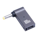 محول شحن كمبيوتر USB-C / Type-C أنثى إلى DC 4.0x1.7مم ذكر 100 واط للينوفو، Type-C أنثى إلى DC 4.0x1.7مم ذكر (أصفر)