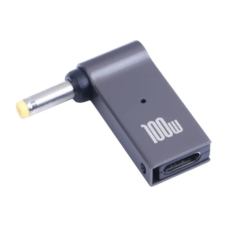 محول شحن كمبيوتر USB-C / Type-C أنثى إلى DC 4.0x1.7مم ذكر 100 واط للينوفو، Type-C أنثى إلى DC 4.0x1.7مم ذكر (أصفر)