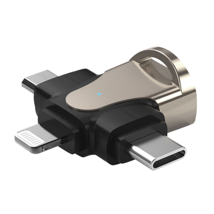 محول OTG 3 في 1، USB إلى Type-C / Micro USB / 8 دبوس