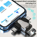 محول OTG 3 في 1، USB إلى Type-C / Micro USB / 8 دبوس