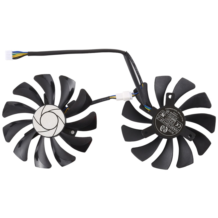 مروحة تبريد بطاقة الرسومات HA9010H12F-Z بأربعة دبابيس لبطاقات MSI GeForce GTX 1050 Hurricane و GTX 1060 Hurricane 6G GDDR، القطر: 85مم، أزواج، HA9010H12F-Z