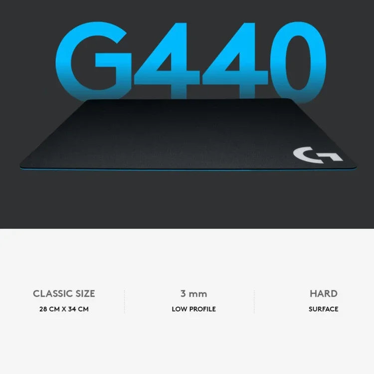 لوح فأرة ألعاب صلب من Logitech G440، الحجم: 34 × 28 سم، G440 صلب