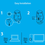 فأرة بصرية لاسلكية صامتة Logitech M330 مع مستقبل Micro USB
