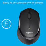فأرة بصرية لاسلكية صامتة Logitech M330 مع مستقبل Micro USB