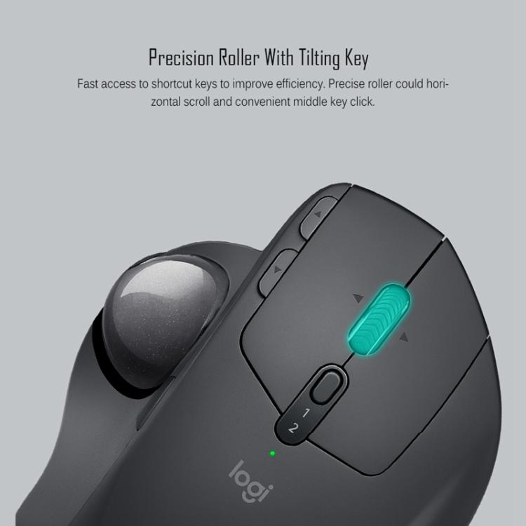 فأرة بصرية لاسلكية بتقنية Bluetooth + Unifying ثنائية الوضع بدقة 440DPI من Logitech MX ERGO S، MX ERGO S