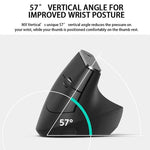 فأرة بصرية عمودية لاسلكية مريحة من Logitech MX Vertical بدقة 4000DPI مع USB-C / Type-C + Unifying + Bluetooth بثلاثة أوضاع، MX Vertical