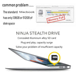 حافظة بطاقة SD من BASEQI مصنوعة من سبائك الألمنيوم مخفية لأجهزة لابتوب Macbook Pro (منتصف 2012) (غير Retina)، لأجهزة Macbook Pro منتصف 2012 (غير Retina)