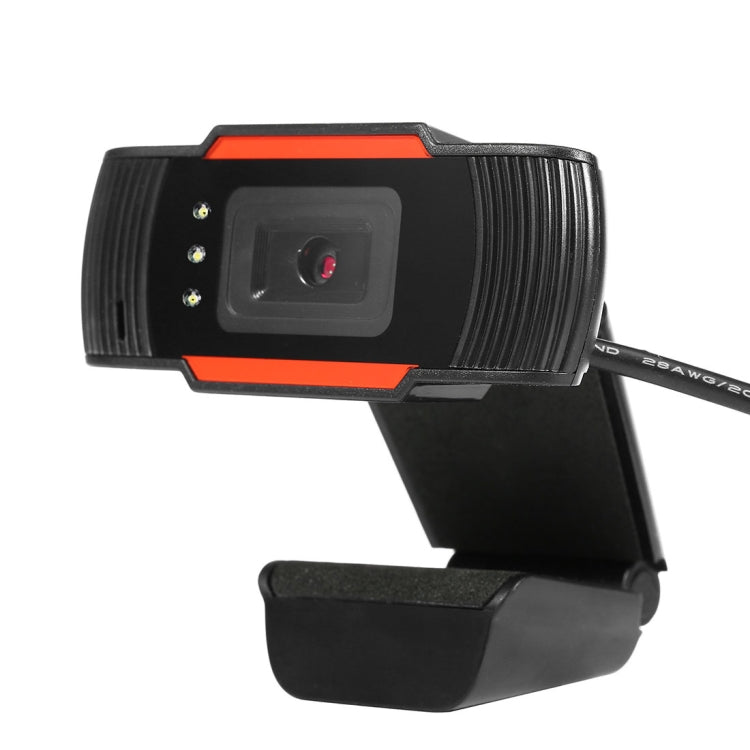 كاميرا ويب A870C3 بدقة 480P مع قابس USB وكاميرا كمبيوتر مع ميكروفون يمتص الصوت و3 مصابيح LED، طول الكابل: 1.4 متر، A870C3 (برتقالي)
