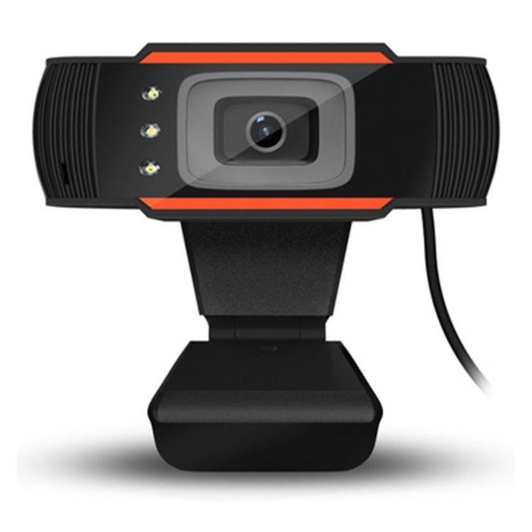 كاميرا ويب A870C3 بدقة 480P مع قابس USB وكاميرا كمبيوتر مع ميكروفون يمتص الصوت و3 مصابيح LED، طول الكابل: 1.4 متر، A870C3 (برتقالي)