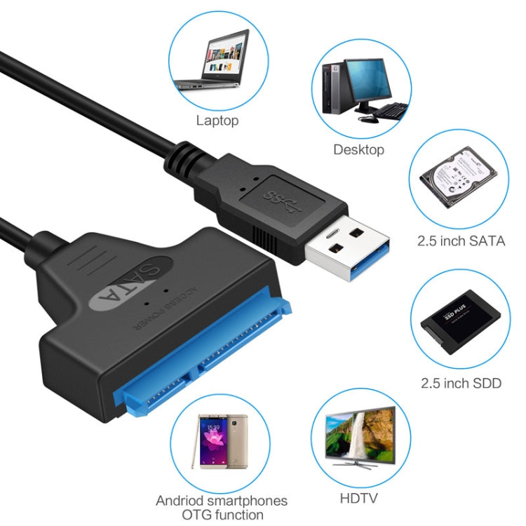 محول كابل SATA إلى USB 3.0 احترافي لتوسيع محرك الأقراص الصلبة SSD بحجم 2.5 بوصة، 2.5 بوصة