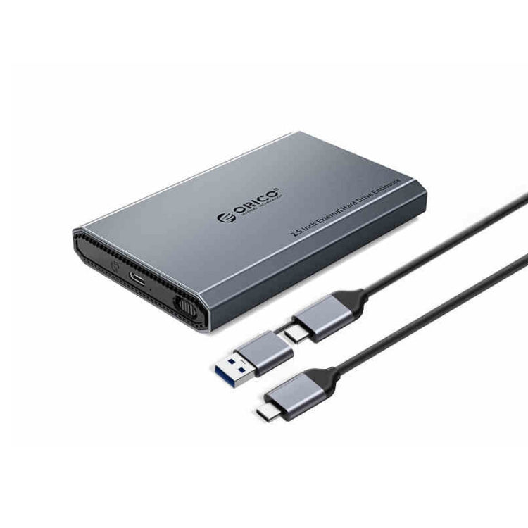 غلاف محرك أقراص SSD ميكانيكي ORICO DD25 C3 بحجم 2.5 بوصة Type-C إلى Type-C و USB، السعة المدعومة: 6 تيرابايت