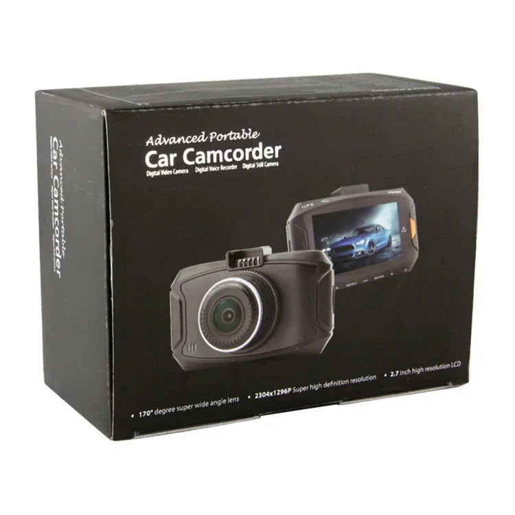 كاميرا DVR سيارة GS90C بشاشة LCD بحجم 2.7 بوصة، دقة HD 2304 × 1296P، زاوية عرض واسعة 170 درجة، يدعم كشف الحركة / بطاقة TF / حساس G / HDMI، GS90C