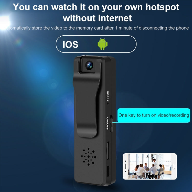 قلم مسجل كاميرا مراقبة WiFi بدقة 1080P RD03 مع مشبك، RD03