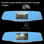 مسجل سيارة G835 بشاشة عرض 4.3 بوصة بدقة HD 1080P ومرآة الرؤية الخلفية، Generalplus 2248، كاميرتان بزوايا عرض 170 درجة، يدعم التسجيل HDR / وظيفة كشف الحركة، G835