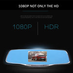 مسجل سيارة G835 بشاشة عرض 4.3 بوصة بدقة HD 1080P ومرآة الرؤية الخلفية، Generalplus 2248، كاميرتان بزوايا عرض 170 درجة، يدعم التسجيل HDR / وظيفة كشف الحركة، G835