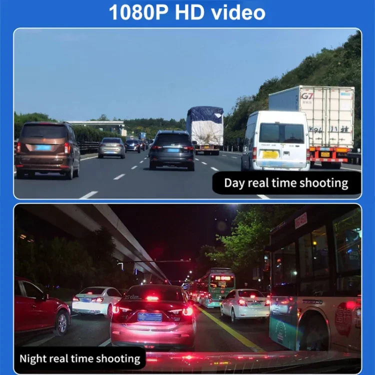 X12 مسجل قيادة سيارة واي فاي بدقة 2K ألترا HD مع تسجيل بانورامي ثلاثي، يدعم تطبيق الهاتف المحمول، X12