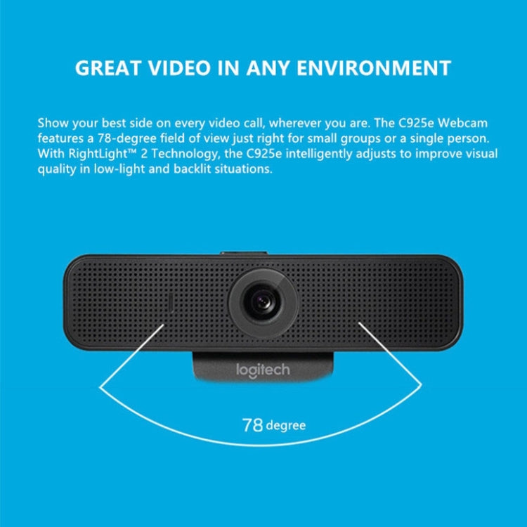 كاميرا ويب لوجيتك C925E بدقة 1080p HD مع غطاء أمان مدمج