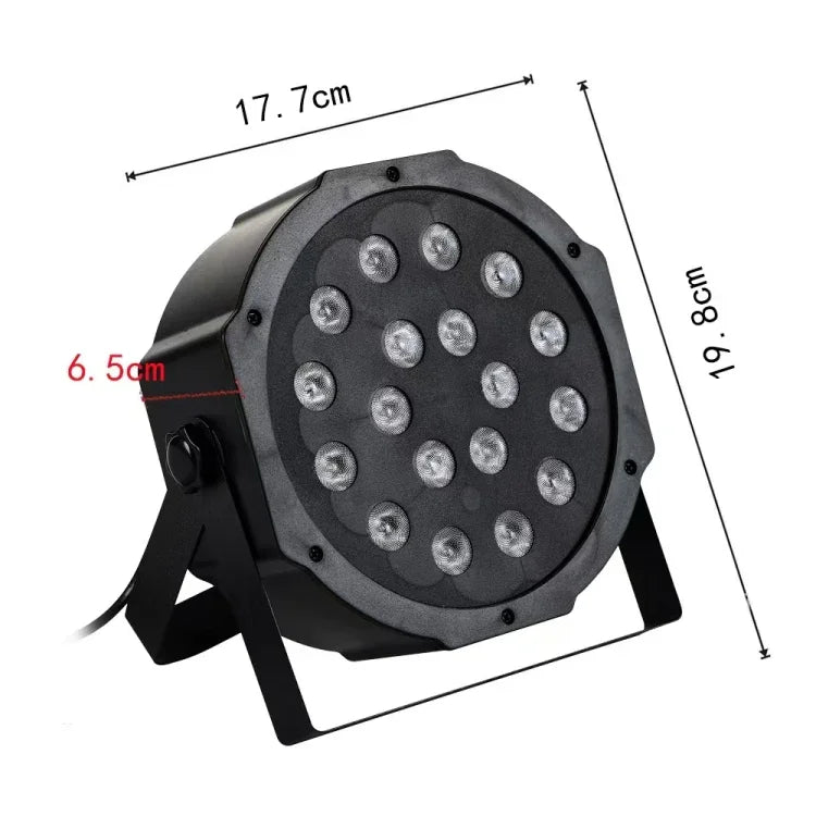 مع شاشة LED، أوضاع تشغيل تلقائي / تابع / DMX512 / تحكم صوتي