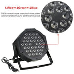 ضوء LED PAR DMX512 RGB بقوة 36W و36 LED مع جهاز تحكم عن بعد، وميض + تحكم صوتي + ذاتي الحركة، تيار متردد 100-240 فولت، RGB مع جهاز تحكم عن بعد