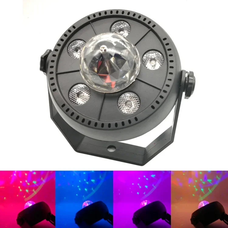 ضوء LED PAR كرة سحرية دوارة ملونة بقوة 11W و5 LED