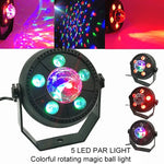 ضوء LED PAR كرة سحرية دوارة ملونة بقوة 11W و5 LED