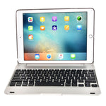 حافظة تابلت ABS فائقة النحافة قابلة للطي أفقيًا + لوحة مفاتيح بلوتوث لجهاز iPad 9.7 (2017/2018) و iPad Air و Air 2 و iPad Pro 9.7 و iPad جديد 9.7 بوصة (2017)