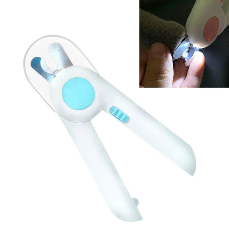 مقص أظافر LED للقطط والكلاب، وردي، أزرق