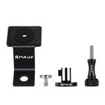 PULUZ حامل تثبيت دراجة نارية من سبائك الألمنيوم مع محول حامل ثلاثي القوائم ومسمار لكاميرات GoPro، Insta360، DJI وغيرها من كاميرات الأكشن، حامل تثبيت 2 (أسود)، حامل تثبيت 2 (فضي)، حامل تثبيت 2 (أحمر)، حامل تثبيت 2 (أزرق)، حامل تثبيت 2 (ذهبي)
