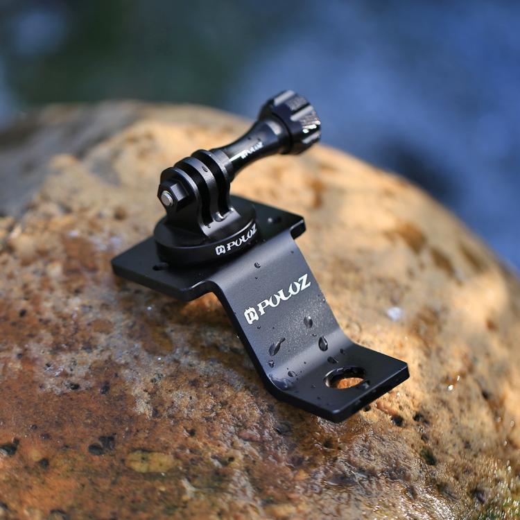 PULUZ حامل تثبيت دراجة نارية من سبائك الألمنيوم مع محول حامل ثلاثي القوائم ومسمار لكاميرات GoPro، Insta360، DJI وغيرها من كاميرات الأكشن، حامل تثبيت 2 (أسود)، حامل تثبيت 2 (فضي)، حامل تثبيت 2 (أحمر)، حامل تثبيت 2 (أزرق)، حامل تثبيت 2 (ذهبي)