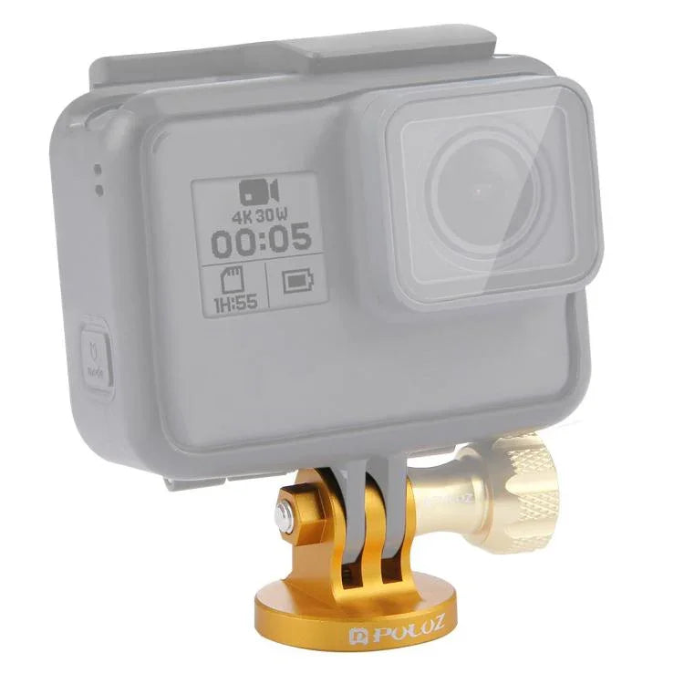 محول تثبيت حامل ثلاثي القوائم بفتحة برغي 1/4 بوصة CNC من PULUZ لكاميرات GoPro، Insta360، DJI وكاميرات الحركة الأخرى، فتحة برغي 1/4 بوصة (أسود)، فتحة برغي 1/4 بوصة (ذهبي)، فتحة برغي 1/4 بوصة (أزرق)، فتحة برغي 1/4 بوصة (أحمر)