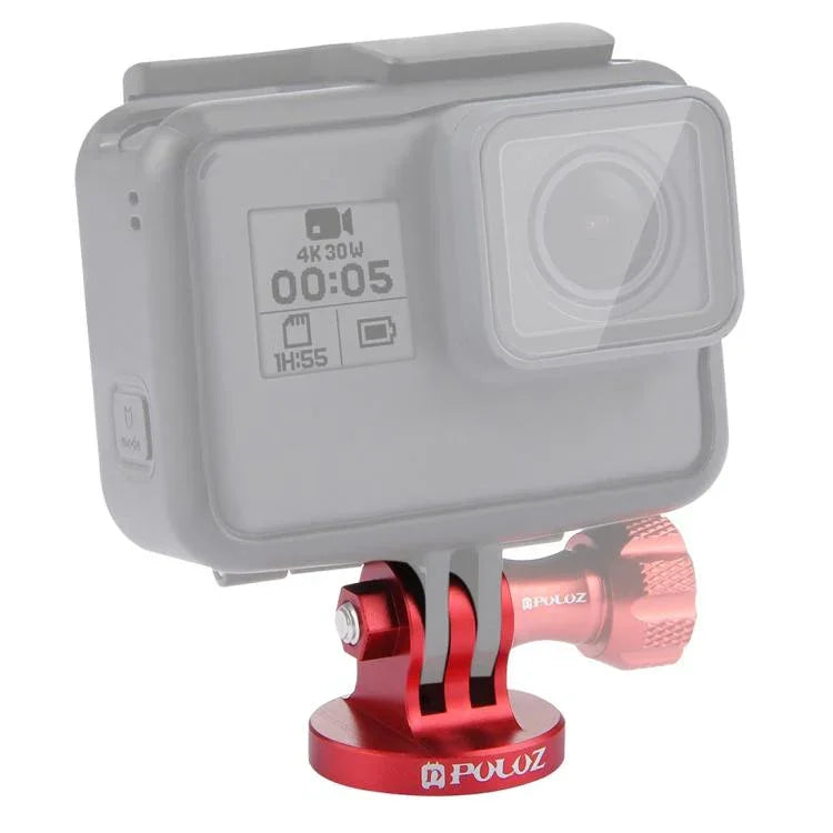 محول تثبيت حامل ثلاثي القوائم بفتحة برغي 1/4 بوصة CNC من PULUZ لكاميرات GoPro، Insta360، DJI وكاميرات الحركة الأخرى، فتحة برغي 1/4 بوصة (أسود)، فتحة برغي 1/4 بوصة (ذهبي)، فتحة برغي 1/4 بوصة (أزرق)، فتحة برغي 1/4 بوصة (أحمر)