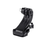 حامل خطاف J عمودي أسود من PULUZ للكاميرات الرياضية PULUZ، مشبك فك مرن للفك لكاميرات GoPro، Insta360، DJI وغيرها من الكاميرات الرياضية، حامل خطاف J
