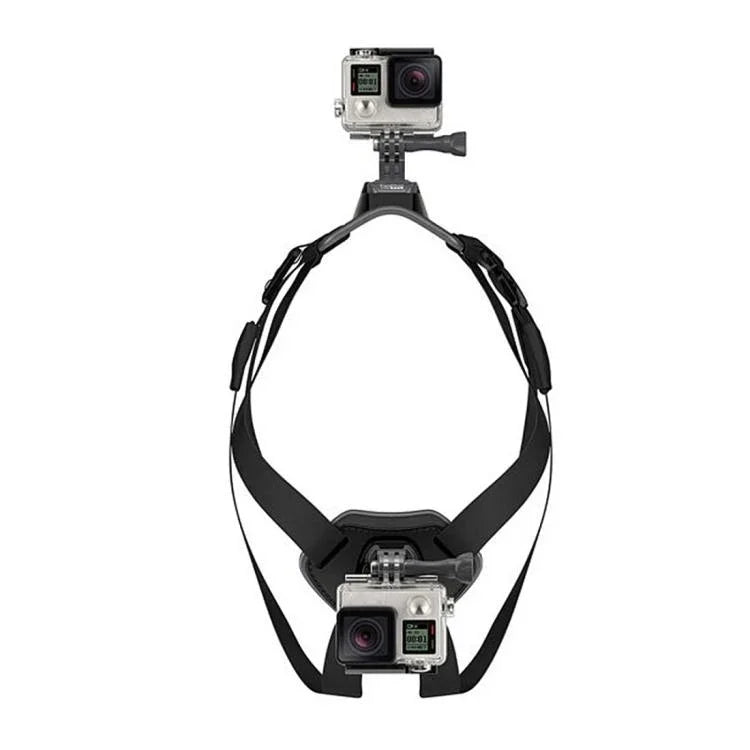 حزام صدر قابل للتعديل من PULUZ لحمل الكلب لكاميرات GoPro، Insta360، DJI وغيرها من الكاميرات الرياضية، حزام صدر للكلب