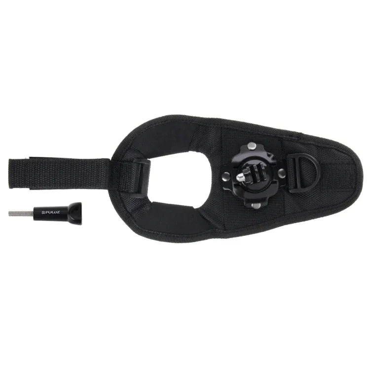 حزام تثبيت على راحة اليد بنمط قفاز مع دوران 360 درجة من PULUZ لكاميرات GoPro، Insta360، DJI وغيرها، حزام راحة اليد بنمط القفاز