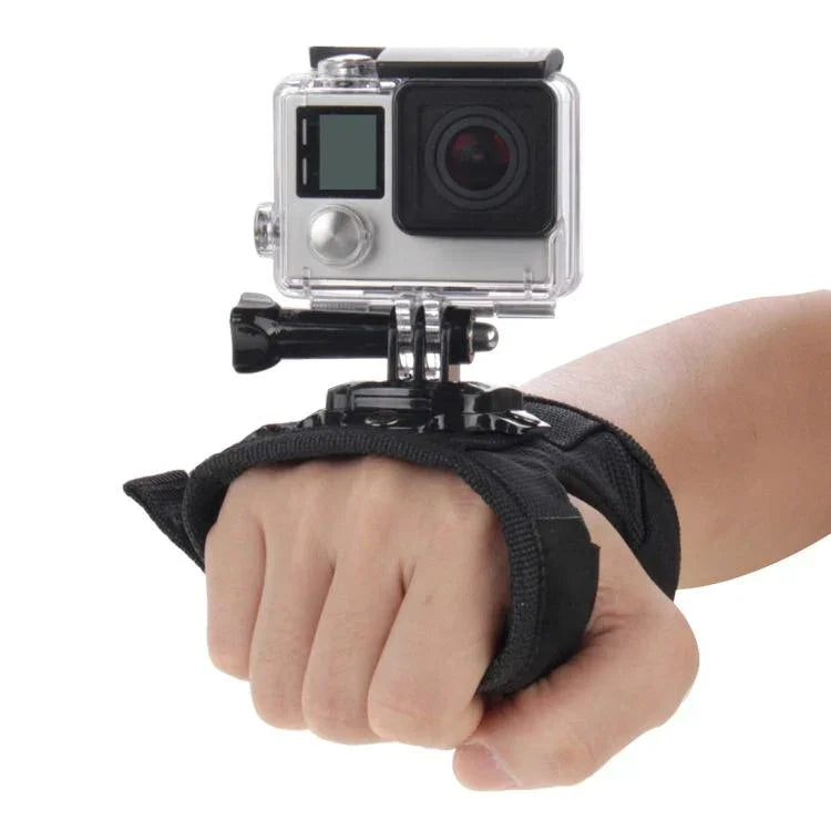 حزام تثبيت على راحة اليد بنمط قفاز مع دوران 360 درجة من PULUZ لكاميرات GoPro، Insta360، DJI وغيرها، حزام راحة اليد بنمط القفاز
