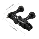 حامل كرة CNC من الألمنيوم مع مسمارين طويلين من PULUZ لكاميرات GoPro، Insta360، DJI وغيرها، مخزون CN
